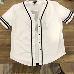 Baseball jersey cardigan